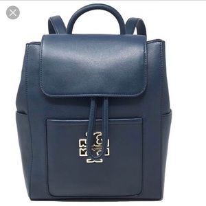 Tory Burch Britten Drawstring Backpack Navy